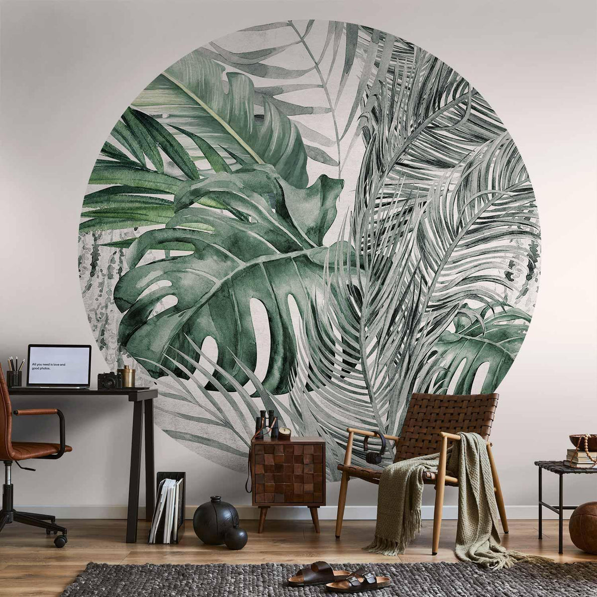 Runde Fototapete - Dense jungle