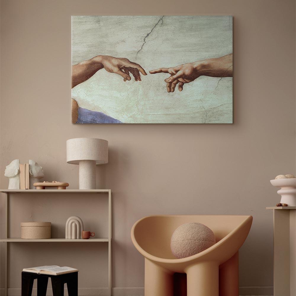 Leinwandbild - Michelangelo – The Creation of Adam (hands)