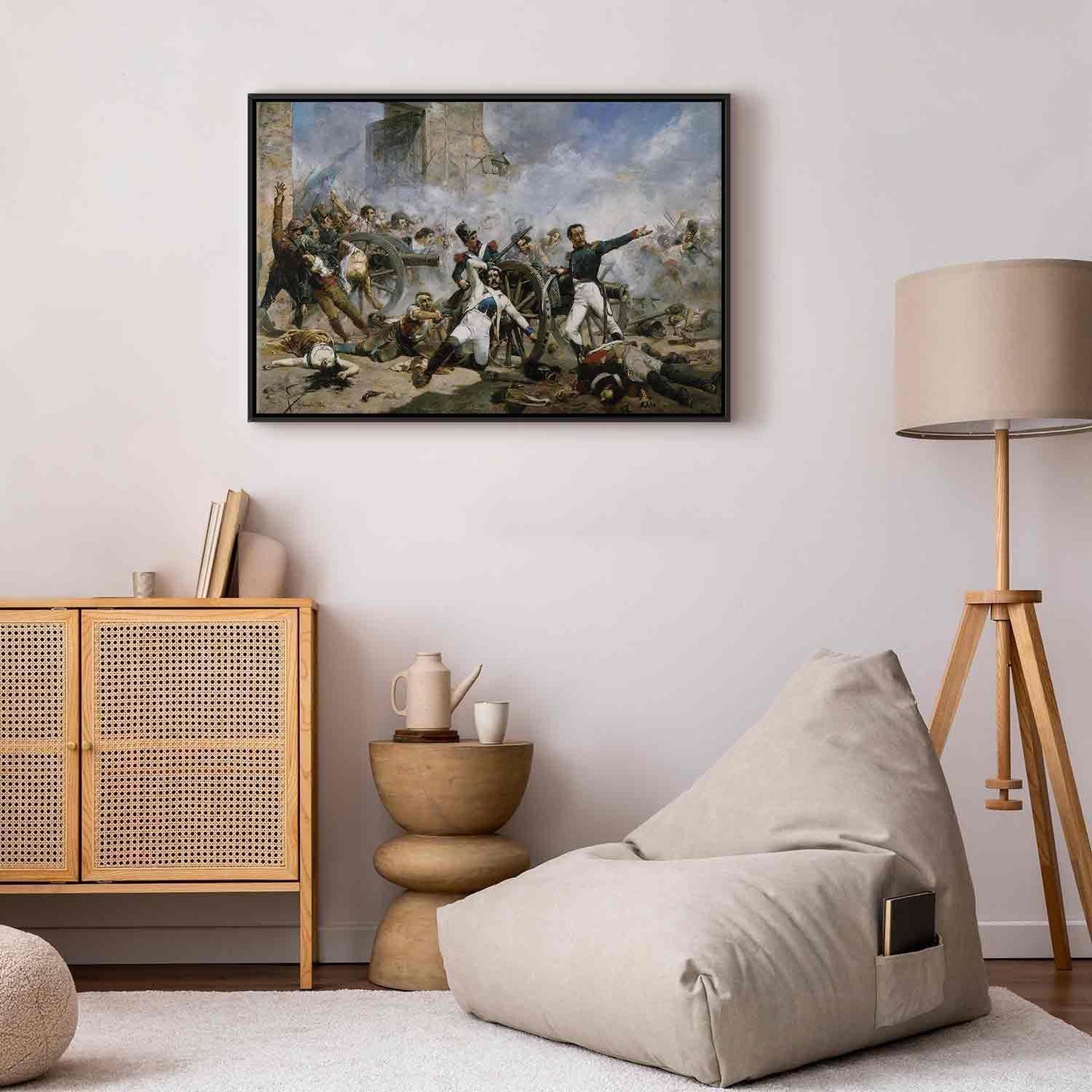 Leinwandbild - The death of Pedro Velarde y Santillán during the defence of the Monteleon Artillery Barracks (Joaquín Sorolla y Bastida) Artgeist