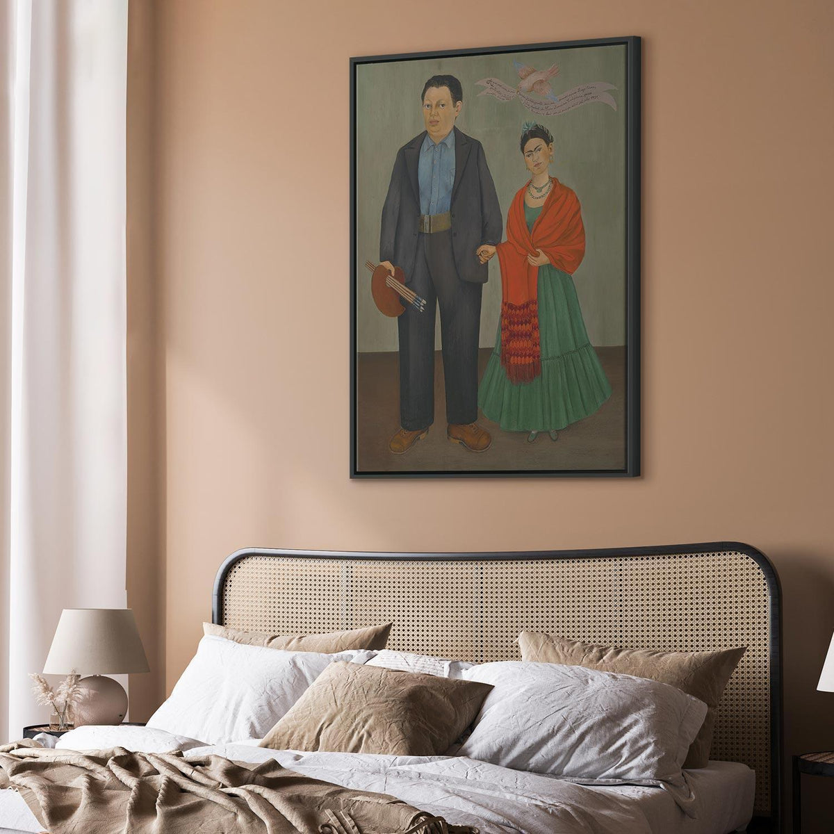 Leinwandbild - Frida Kahlo – Frida and Diego Rivera