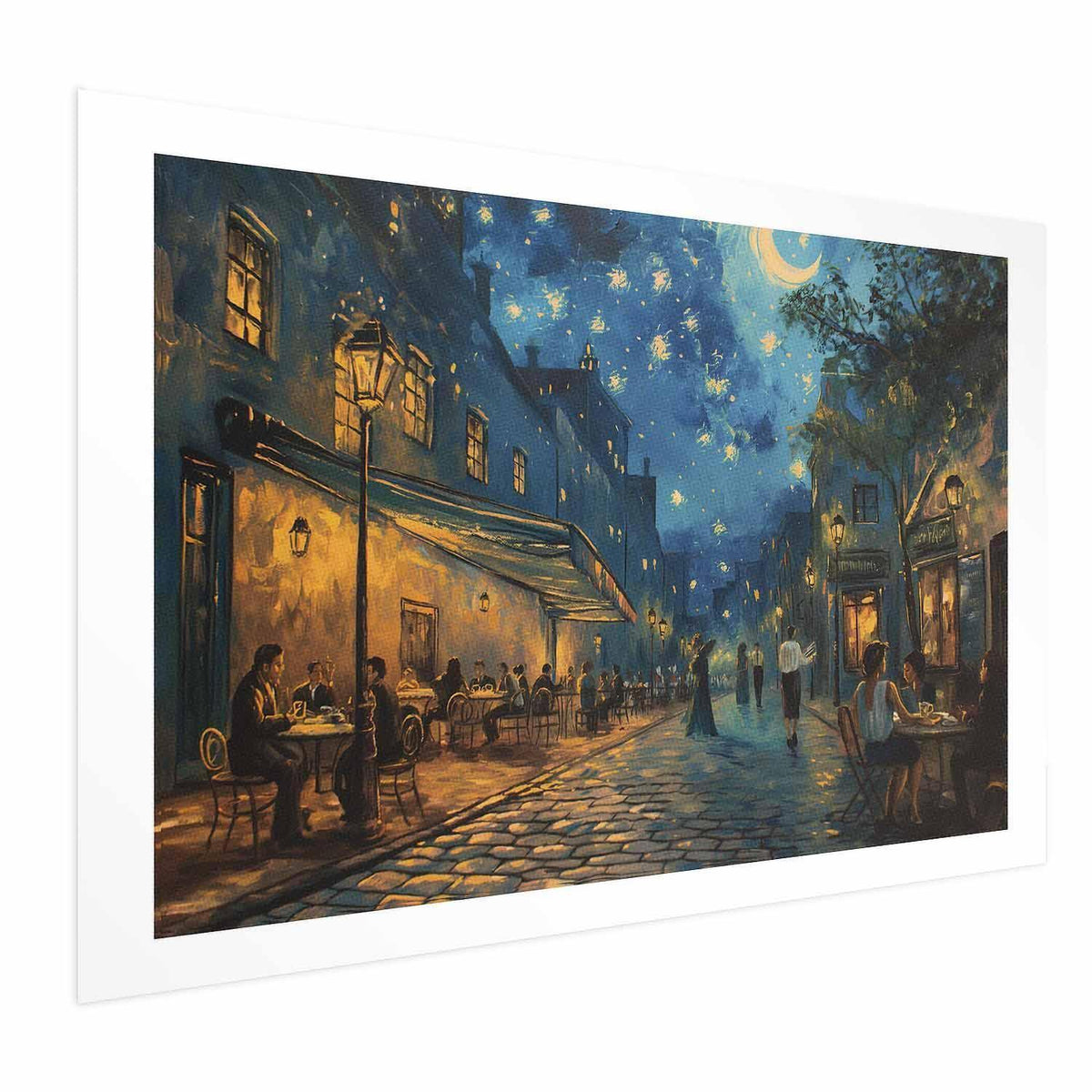 Poster - Paris street – a painting inspired by Vincent van Gogh's style