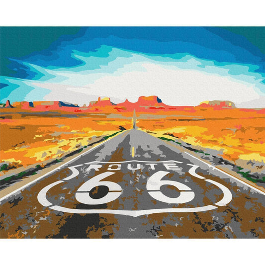 Malen nach Zahlen - Route 66