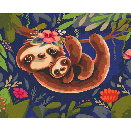 Malen nach Zahlen - Friendly Sloths