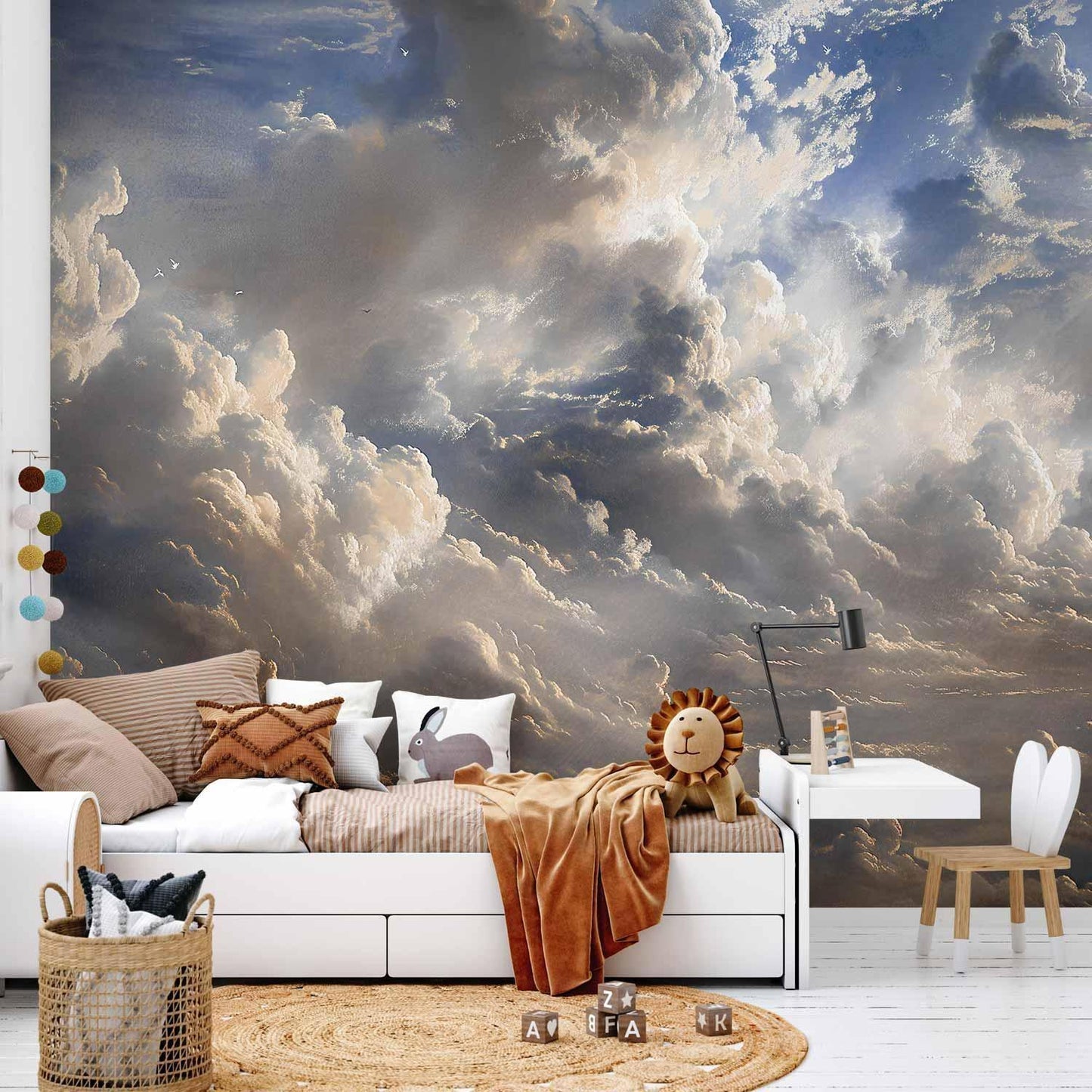 Fototapete - Golden Reflections on Clouds Foretelling Dusk Artgeist