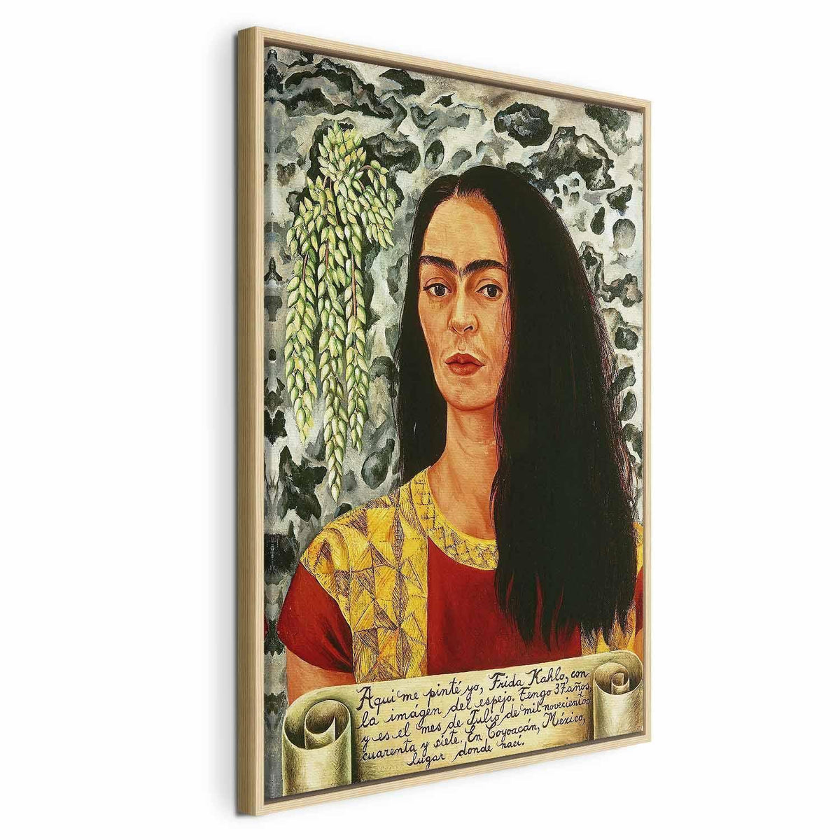 Leinwandbild - Frida Kahlo – Self-Portrait with Loose Hair