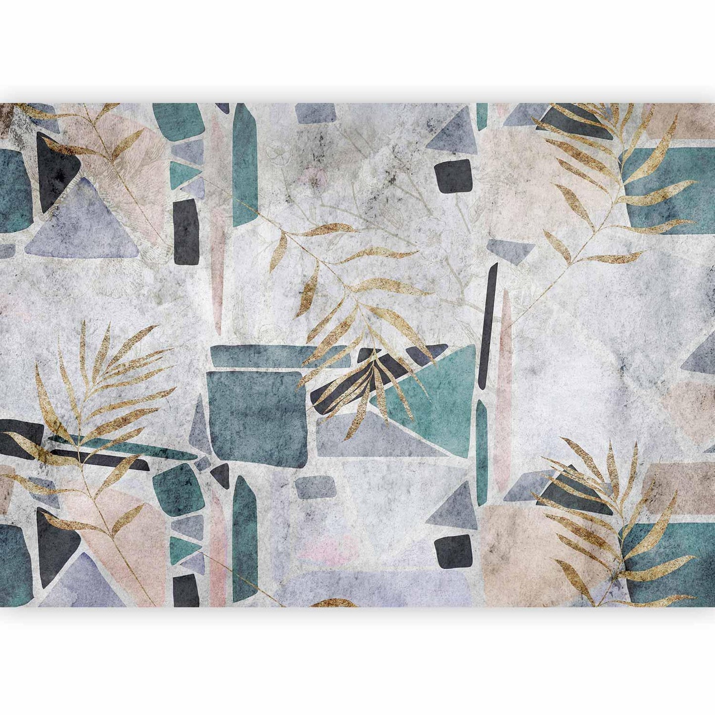 Fototapete Südliches Mosaik - Mediterrane Steinmosaik Wandtapete