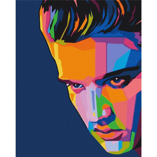 Malen nach Zahlen - Colourful Elvis
