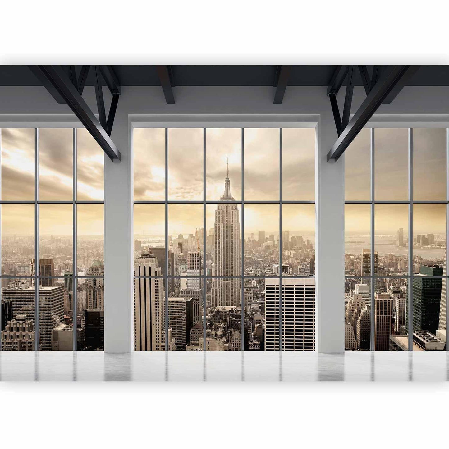 Fototapete Clouds over New York City – Urbaner Ausblick mit Skyline-Charakter