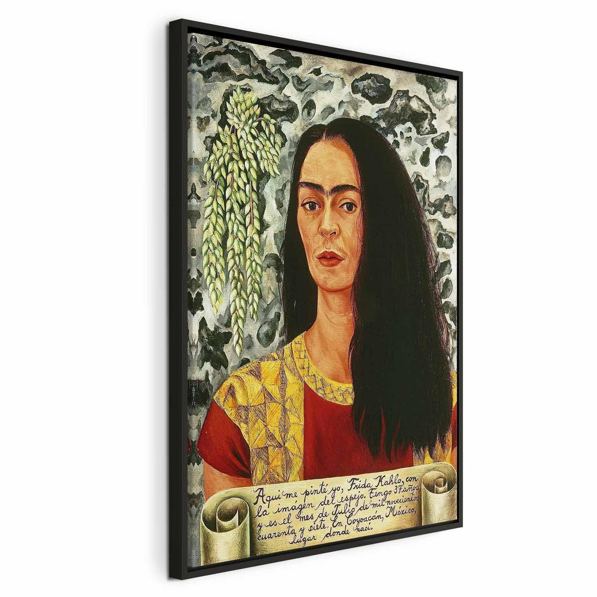 Leinwandbild - Frida Kahlo – Self-Portrait with Loose Hair