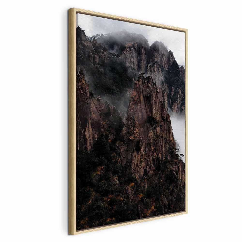 Leinwandbild - Heart of Mountain Landscape (1-part) - Clouds Amid Rocks