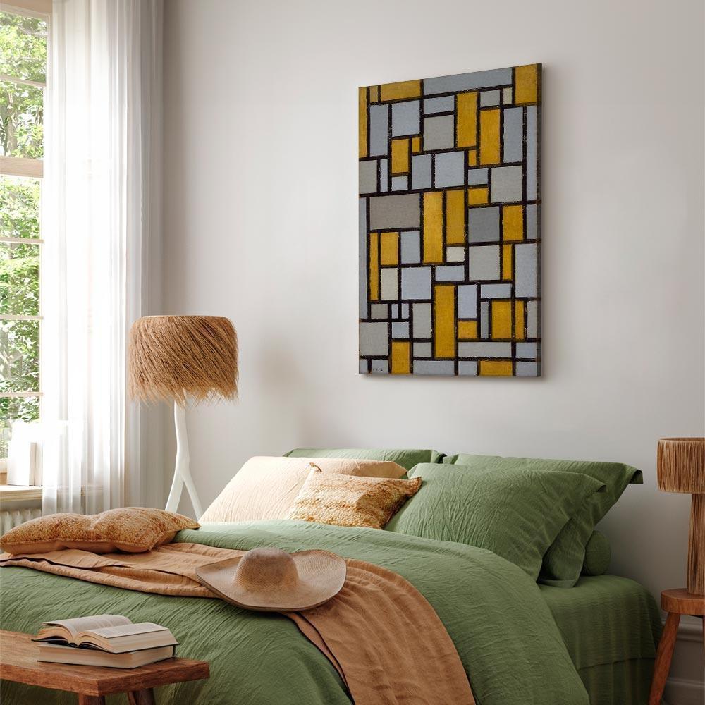 Leinwandbild - Piet Mondrian – Composition with grid 5