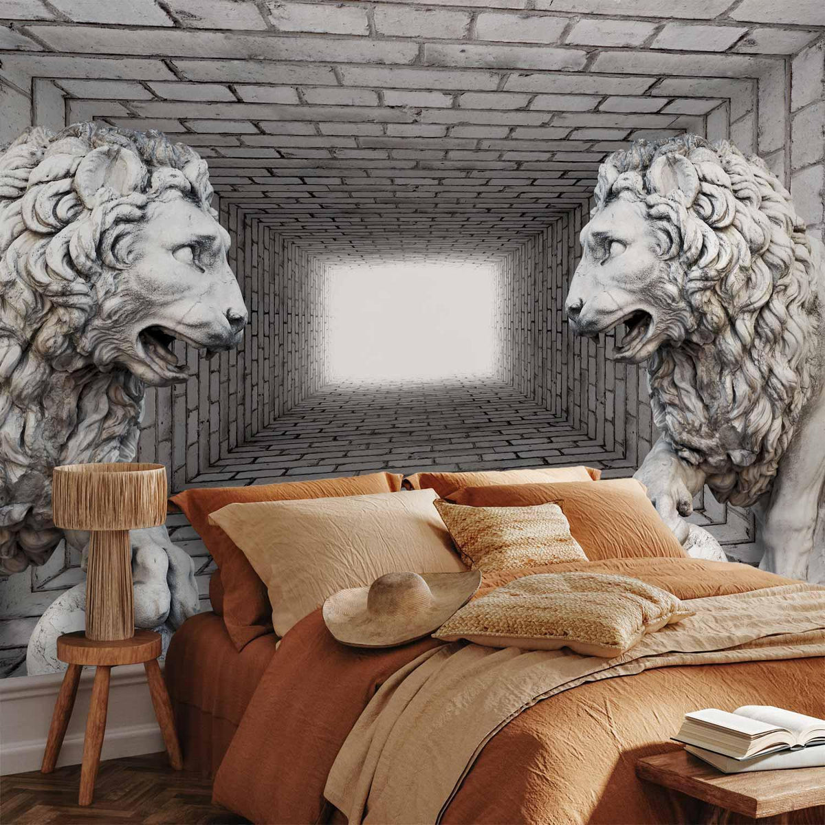 Fototapete - Stone Lions