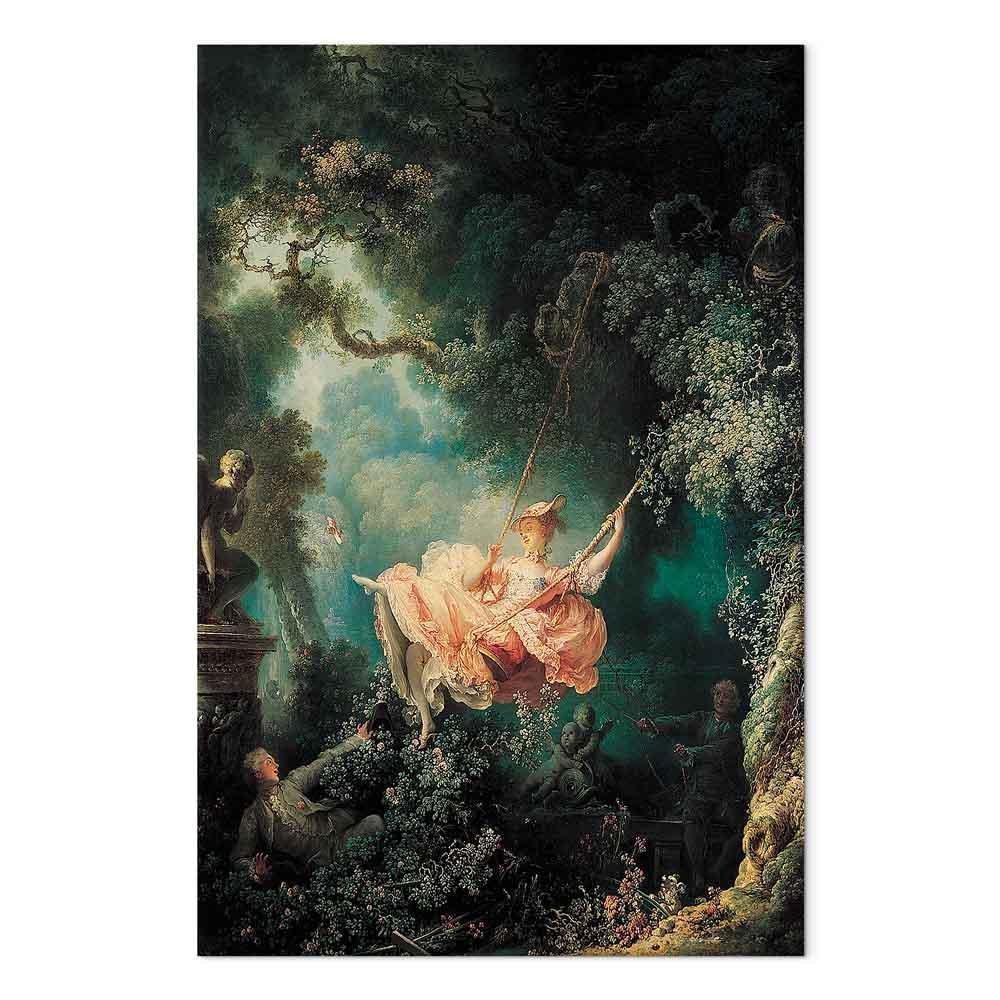 Leinwandbild Die Schaukel – Jean-Honoré Fragonard Rokoko-Meisterwerk