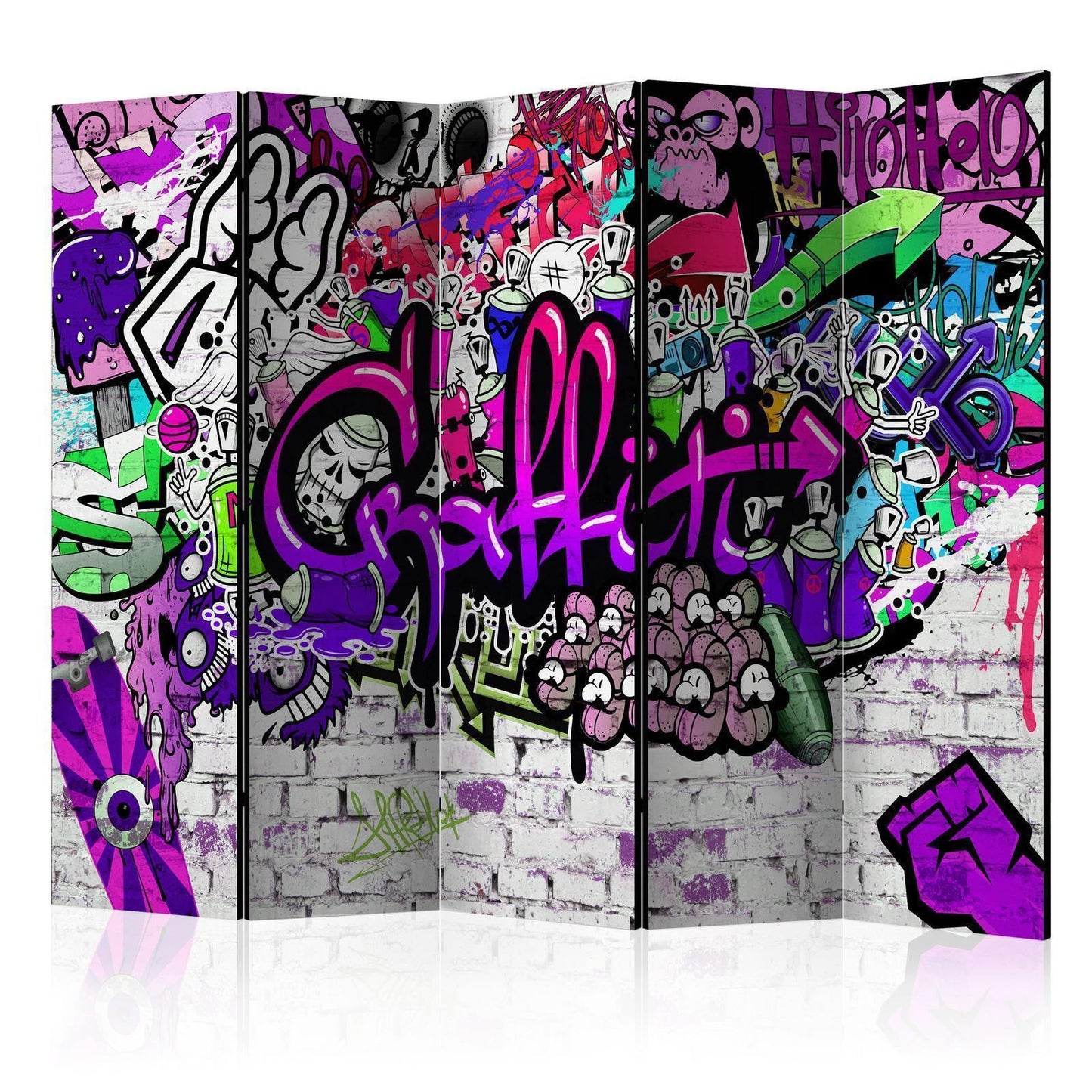 Paravent - Purple Graffiti Artgeist