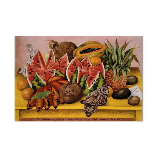 Leinwandbild - Frida Kahlo – A Bride Frightened at the Sight of Life Opened
