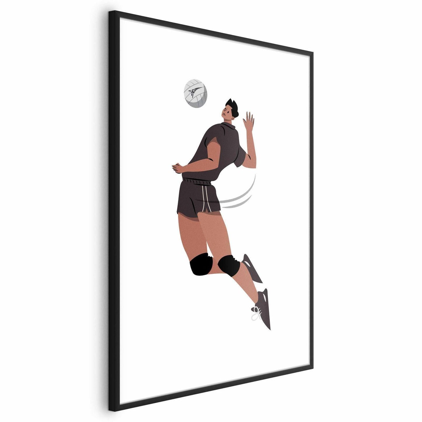 Poster - Volleyball Player on a Light Background - Illustration Artgeist