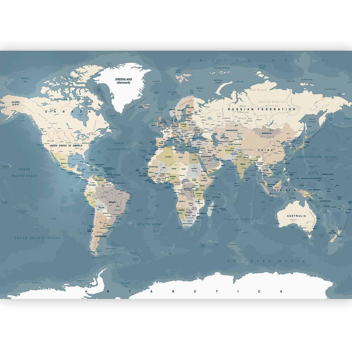 Fototapete - Vintage World Map