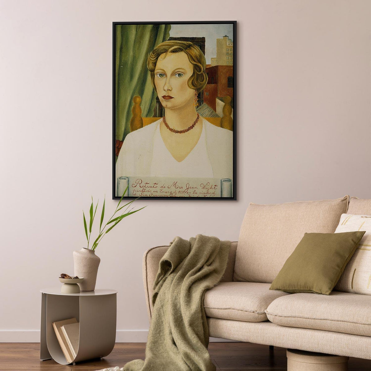 Leinwandbild - Frida Kahlo – Portrait of Mrs Jean Wight