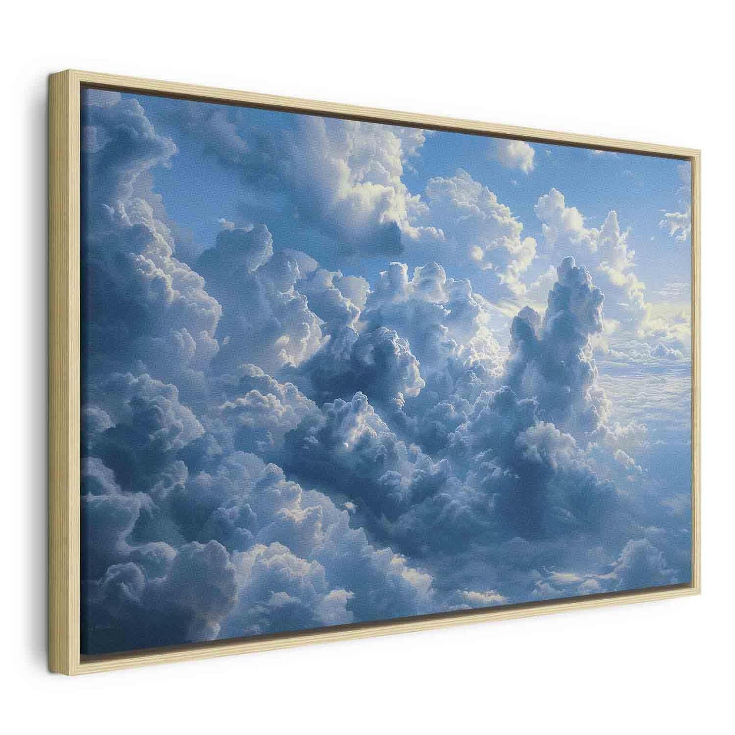 Leinwandbild - Ocean in the Air: Waving Clouds Reflecting Morning Light Artgeist
