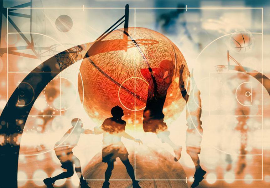 Fototapete I Love Basketball – Sportliche Wanddeko für echte Fans