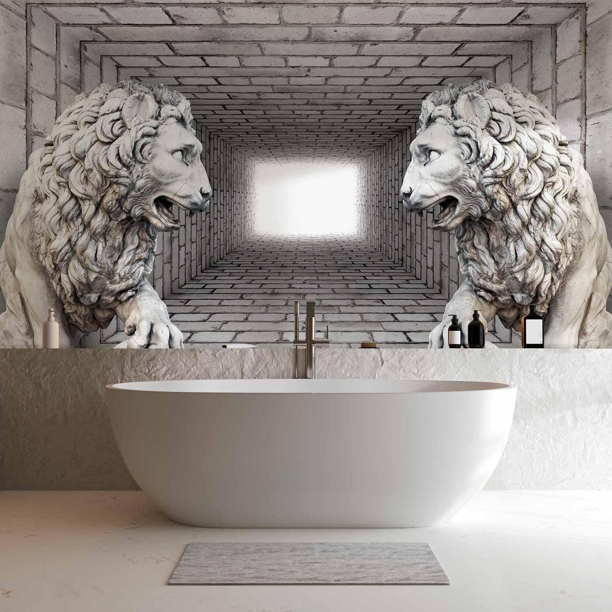 Fototapete - Stone Lions
