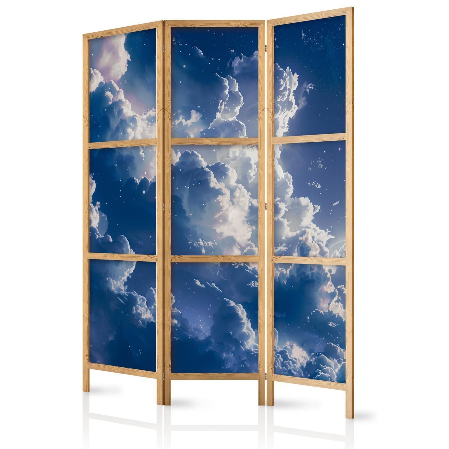 Japanischer Paravent - Starry Clouds and Delicate Light Over a Corner of the Sky Artgeist