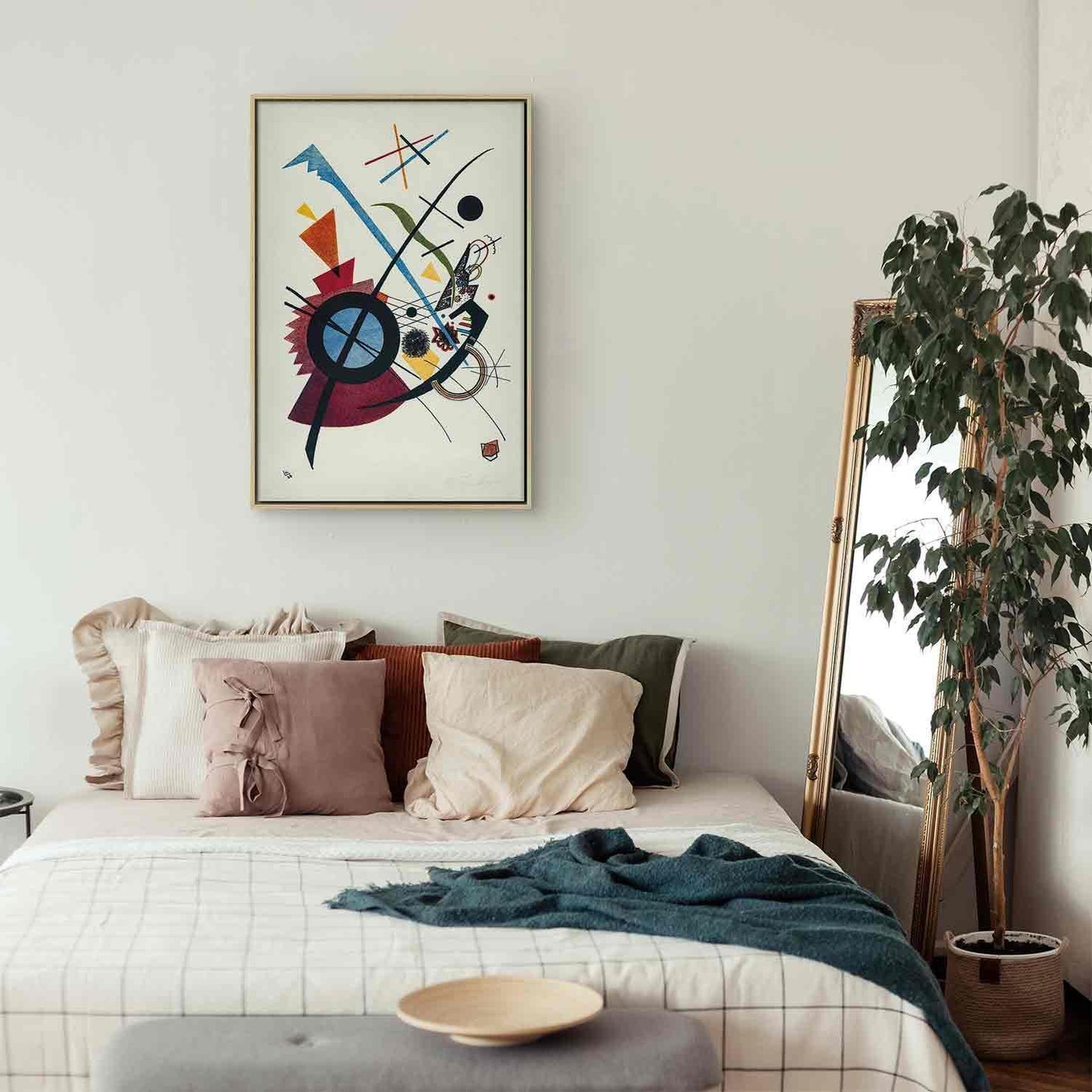 Leinwandbild - Primary Colors - Kandinsky’s Geometric Abstraction (Wassily Kandinsky) Artgeist