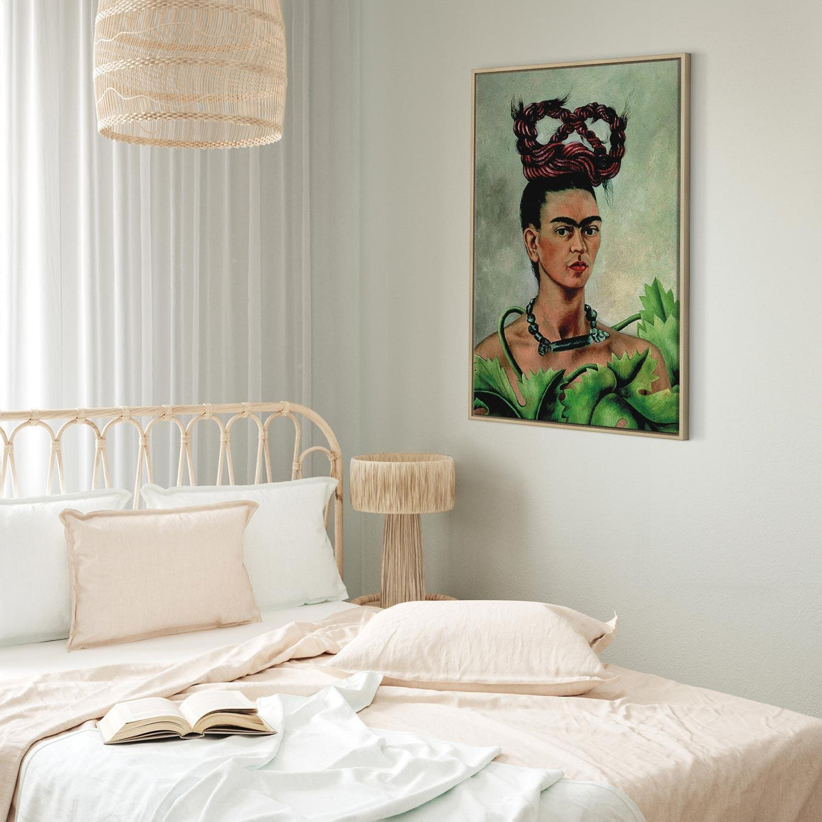 Leinwandbild - Frida Kahlo – Self-Portrait with Braid