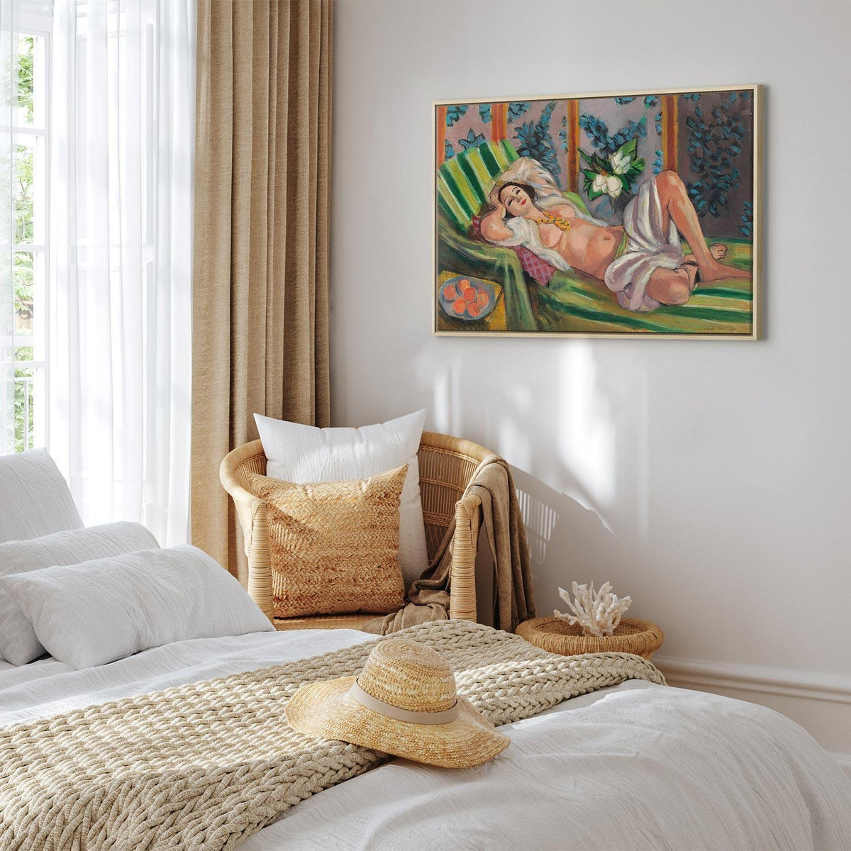 Leinwandbild - Henri Matisse – Reclining Odalisque with Magnolias