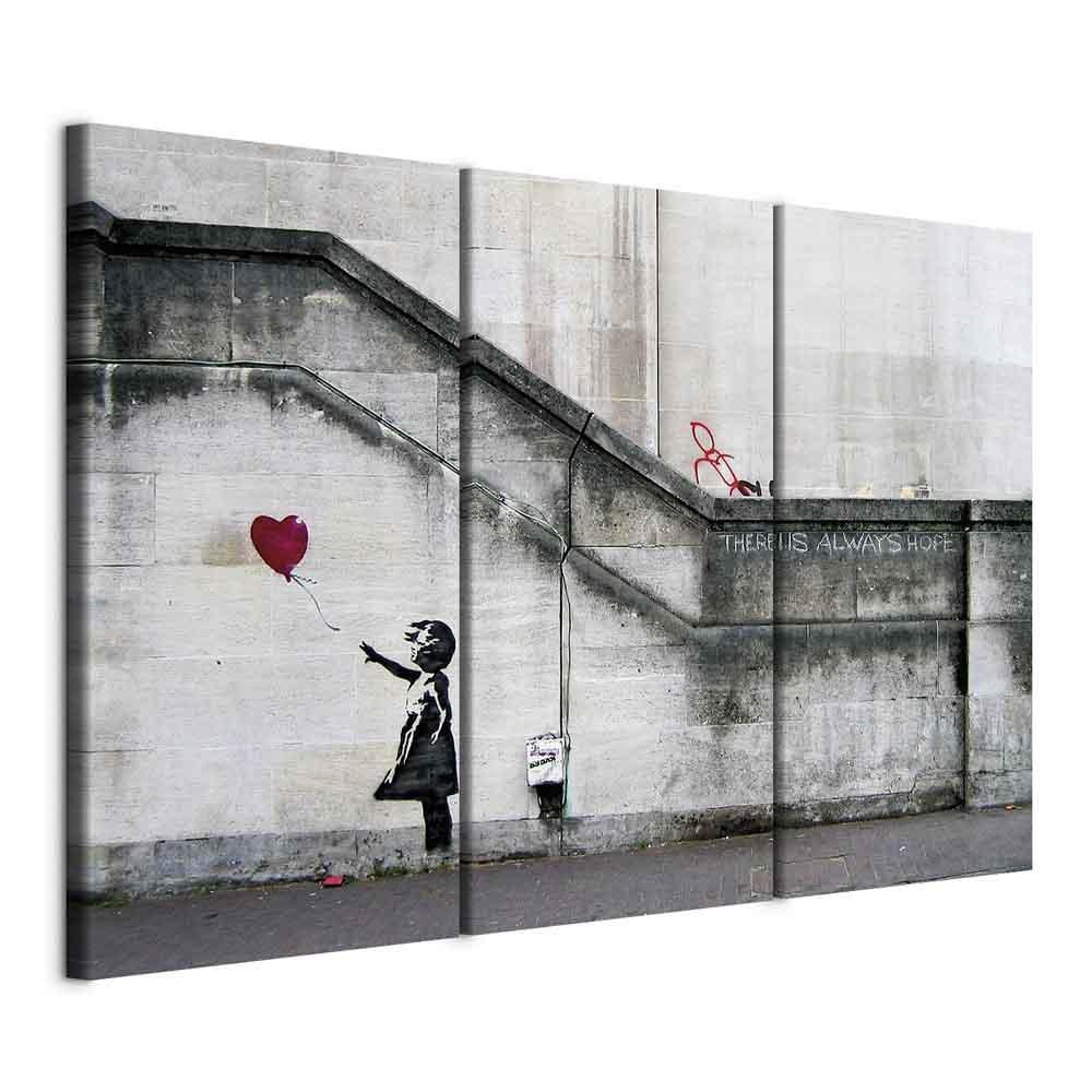 Leinwandbild - Girl With a Balloon by Banksy