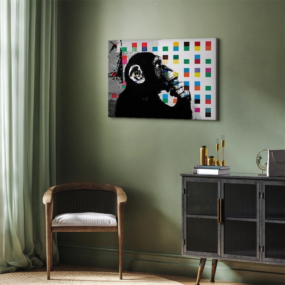 Leinwandbild - Banksy The Thinker Monkey