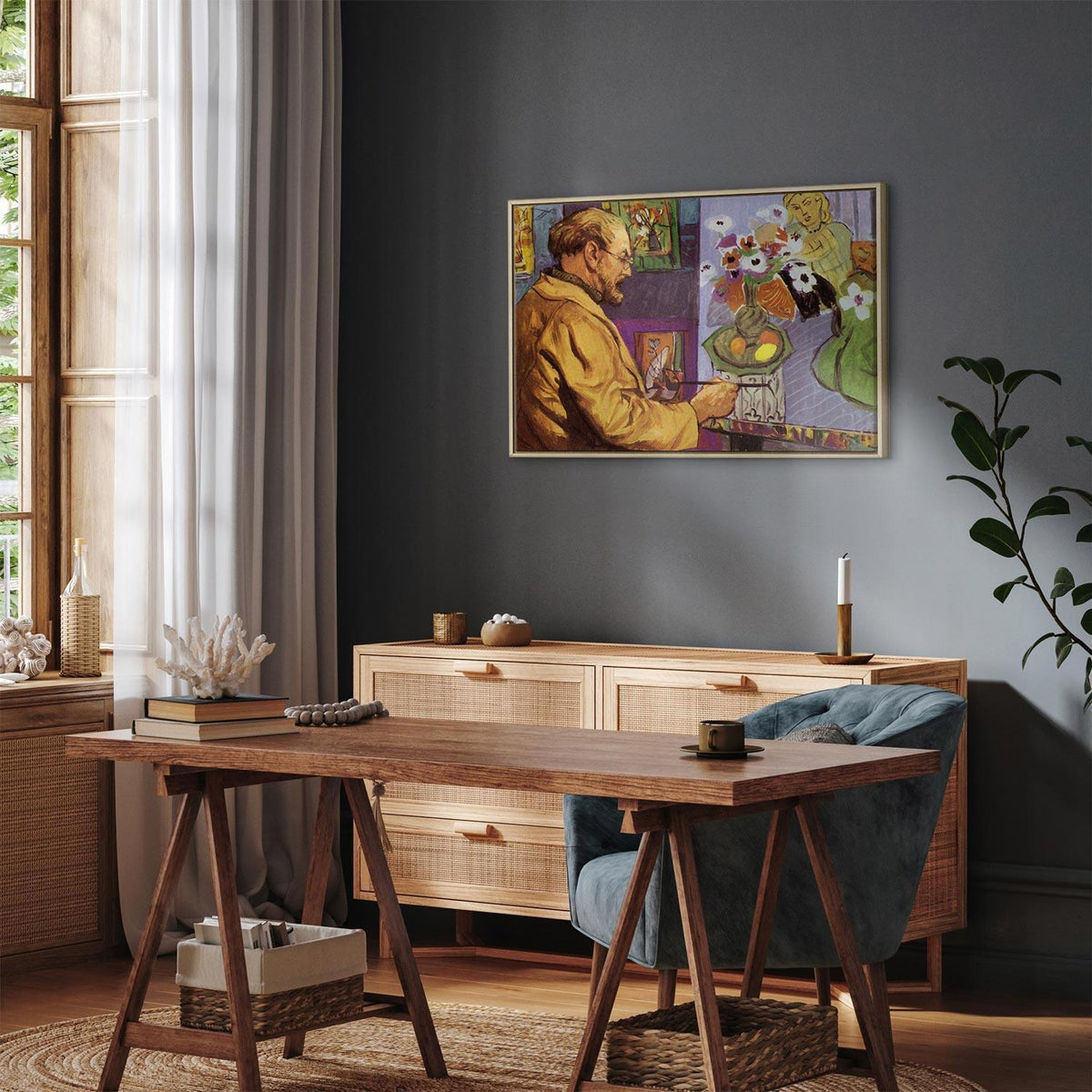 Leinwandbild - Painting by Henri Matisse (colour lithograph)