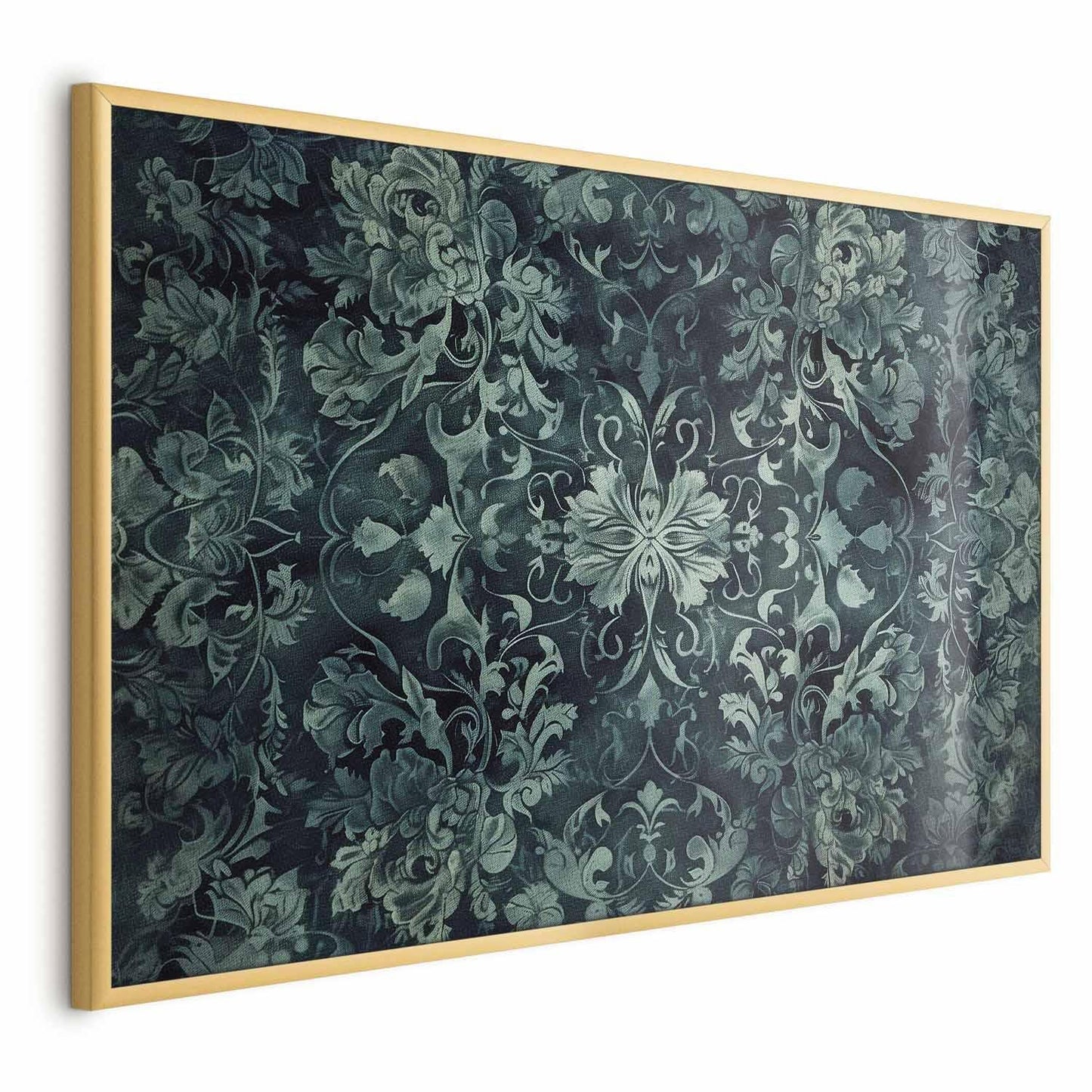 Poster - Carpet Ornaments in Emerald Shades Artgeist