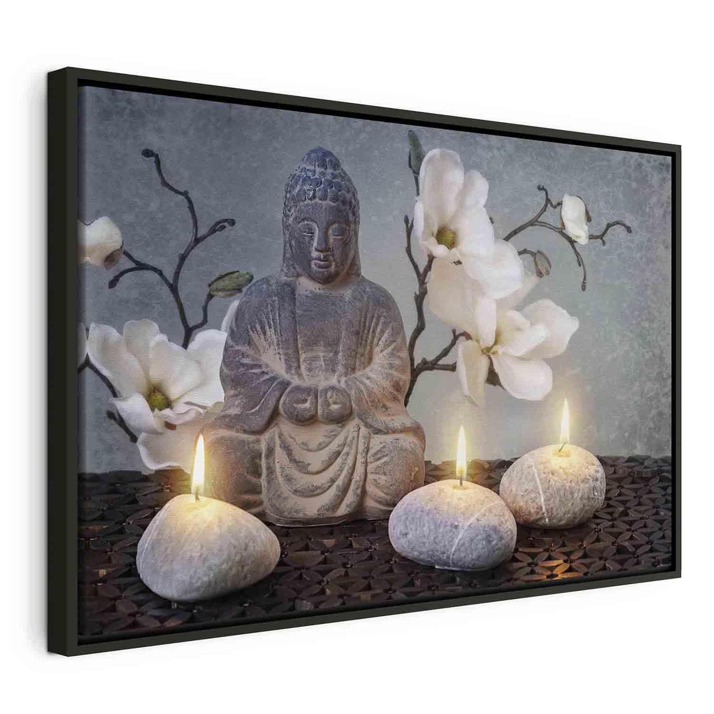 Leinwandbild - Buddha and Stones (1 Part) Wide Artgeist
