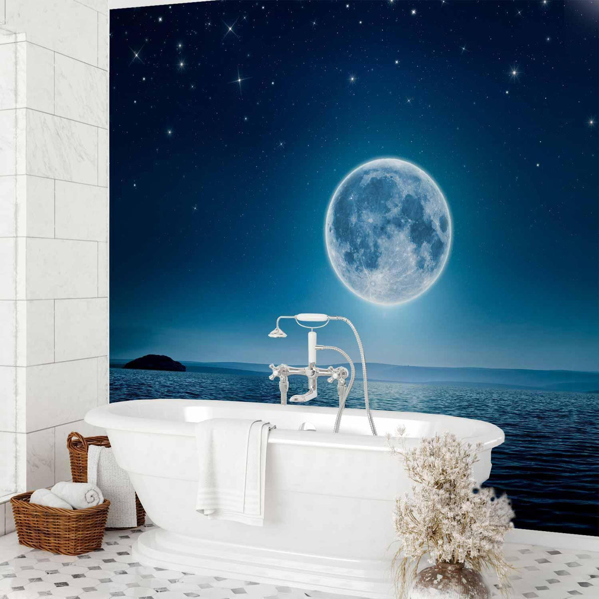 Fototapete - Moonlit night