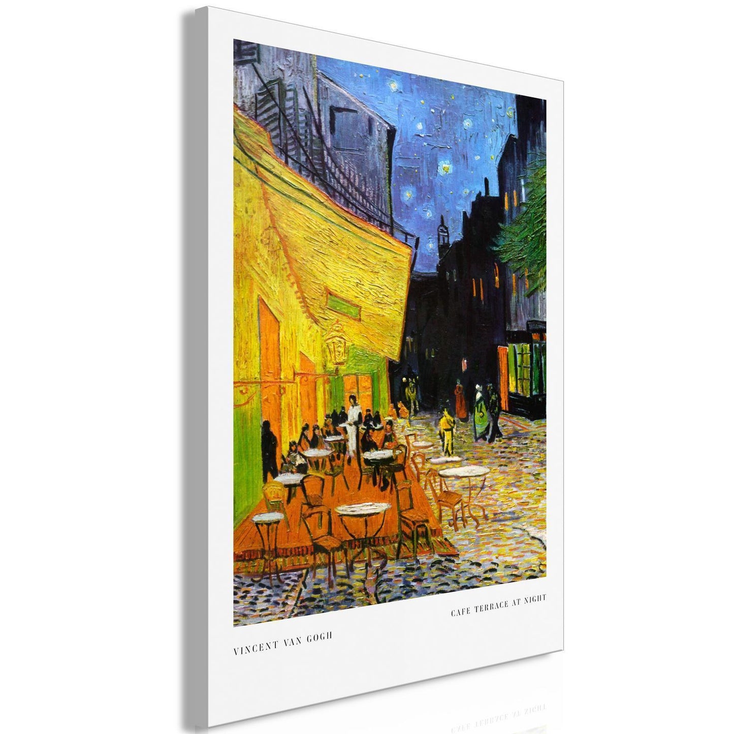 Leinwandbild - Cafe at Night (1 Part) Vertical Artgeist
