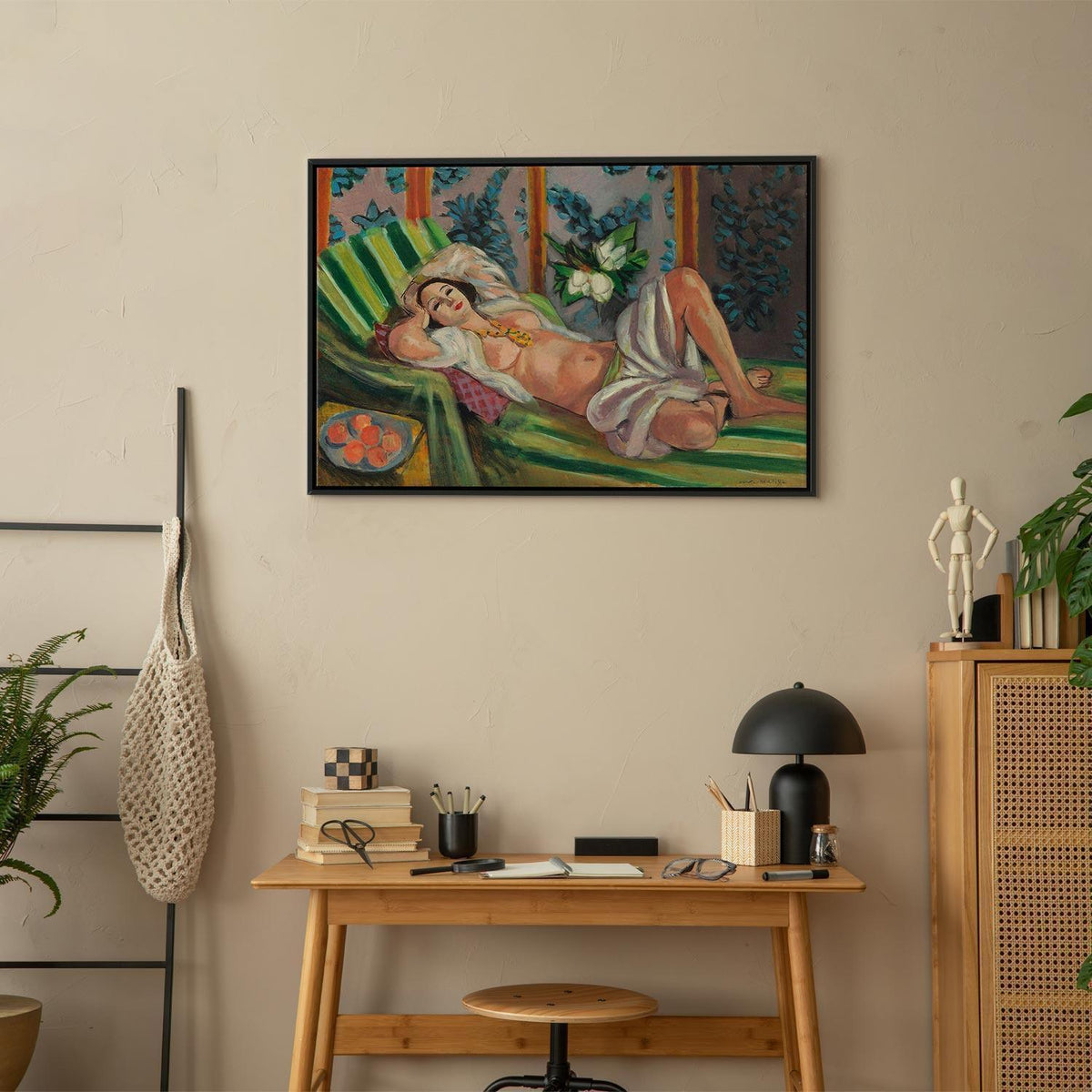 Leinwandbild - Henri Matisse – Reclining Odalisque with Magnolias