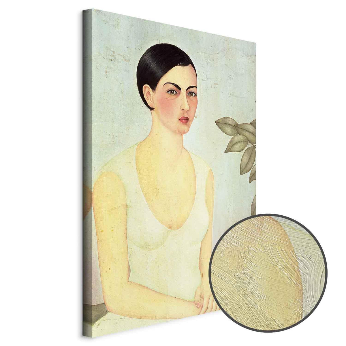 Leinwandbild - Frida Kahlo – The White Lady