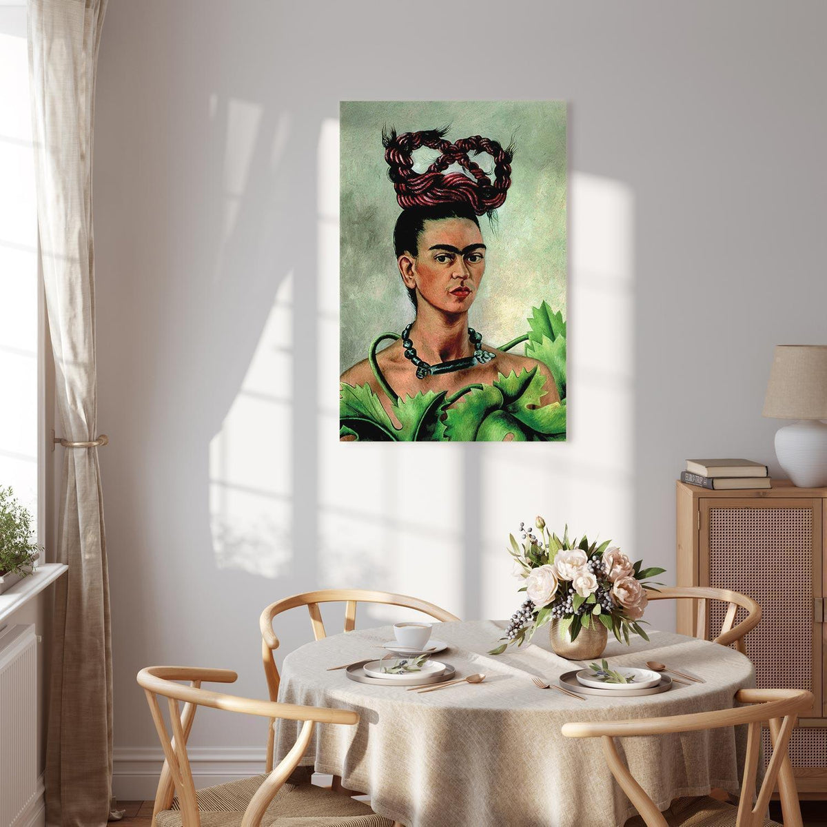 Leinwandbild - Frida Kahlo – Self-Portrait with Braid