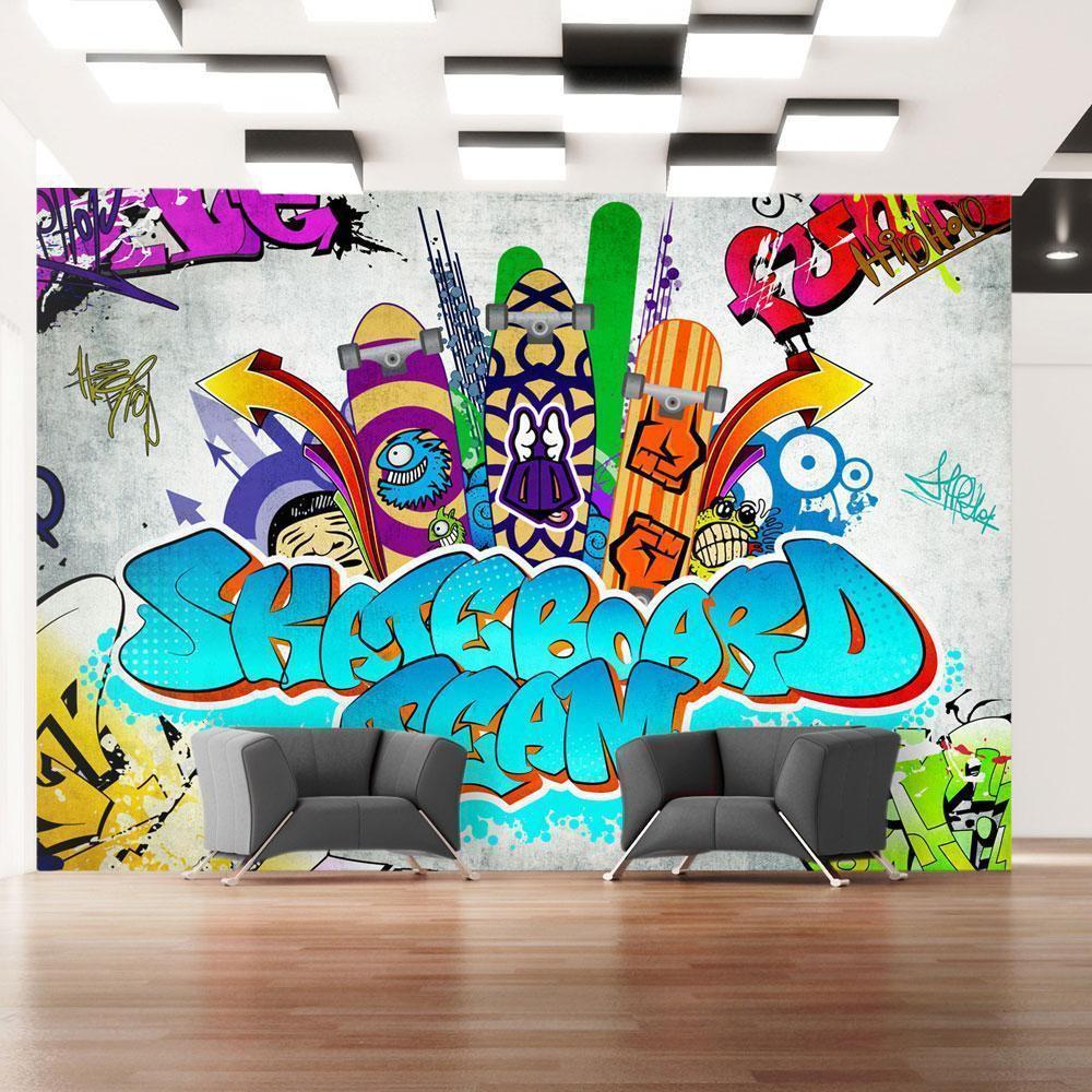Fototapete mit Skateboard-Team