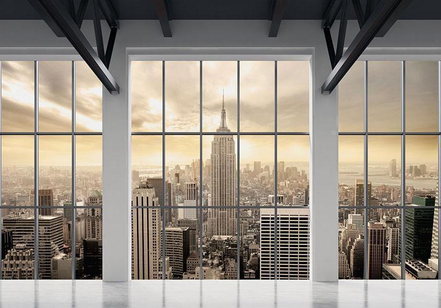 Fototapete Clouds over New York City – Urbaner Ausblick mit Skyline-Charakter