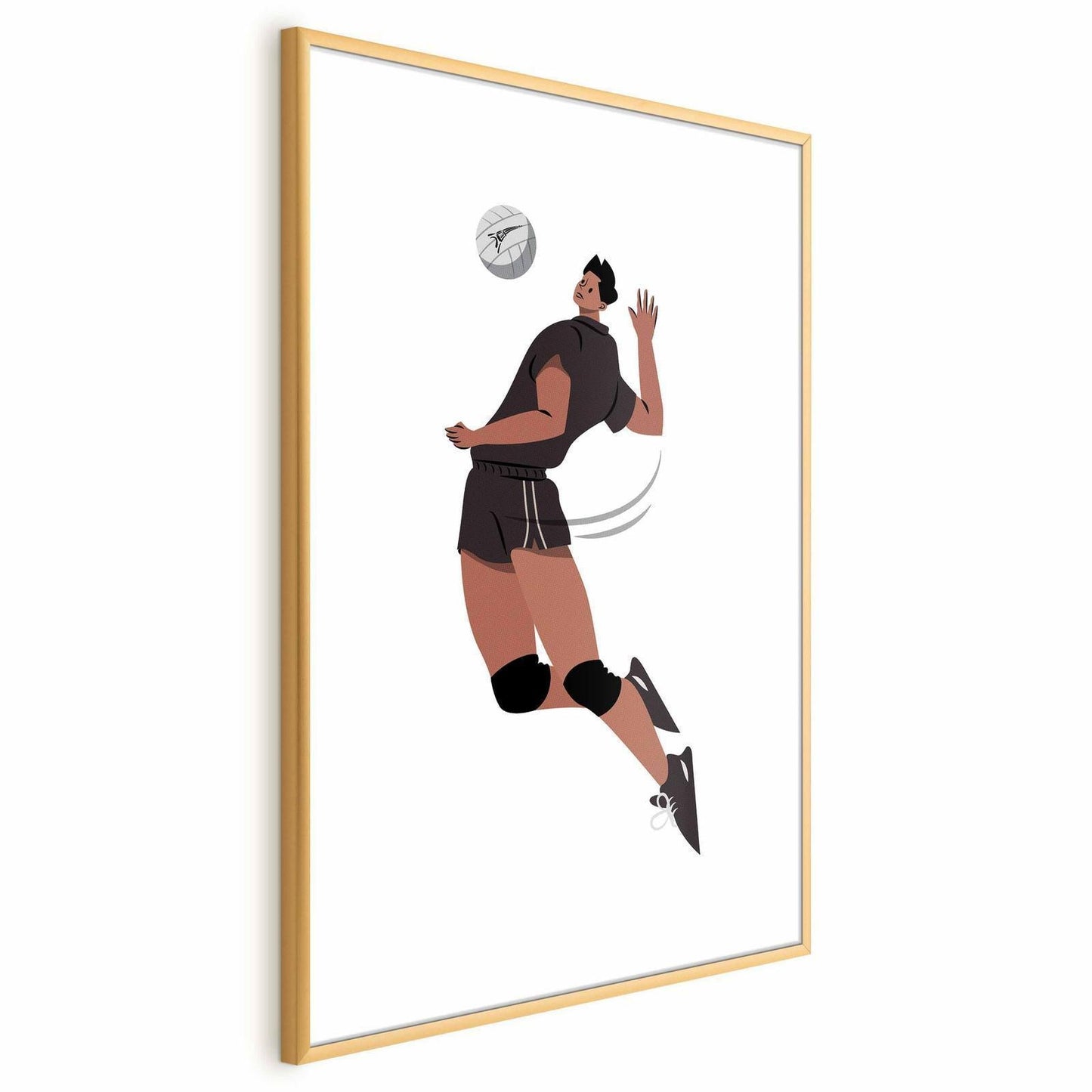 Poster - Volleyball Player on a Light Background - Illustration Artgeist