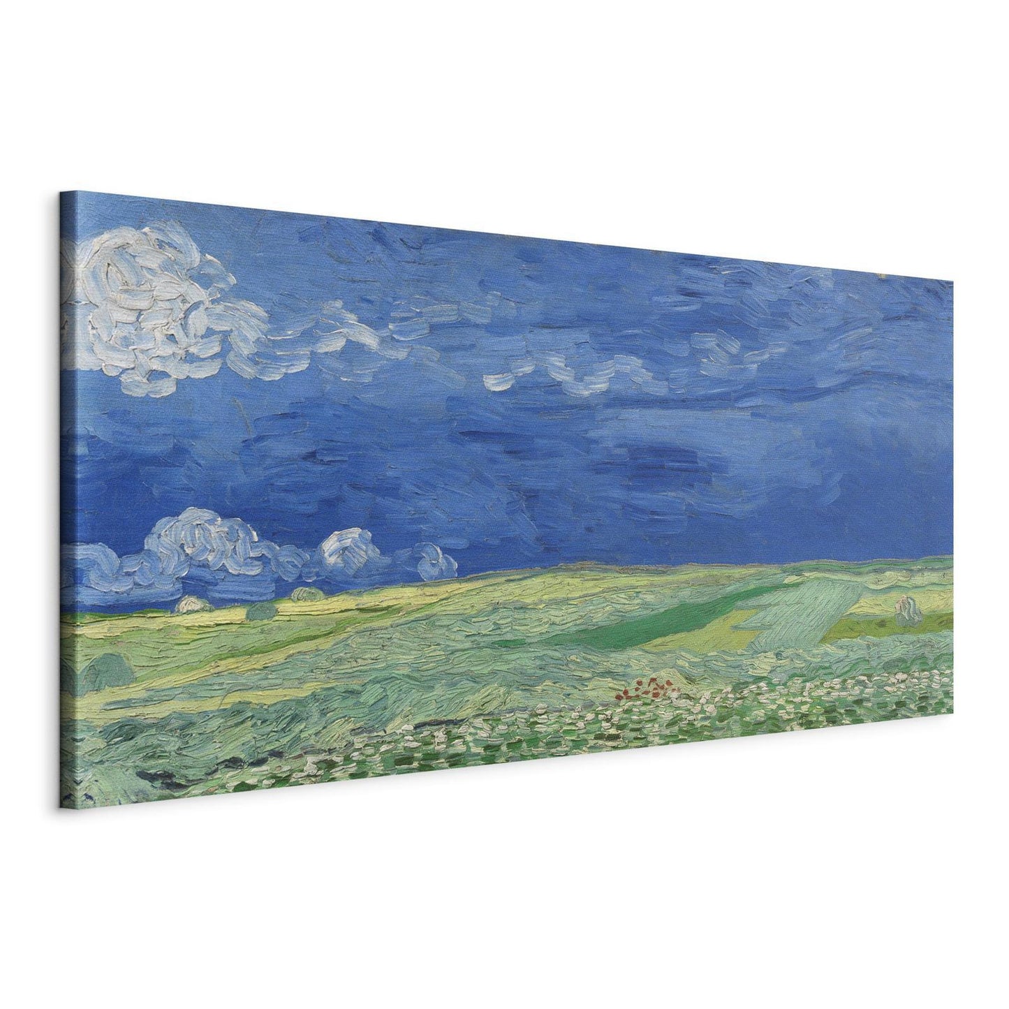 Leinwandbild - Wheatfield under Thunderclouds Artgeist