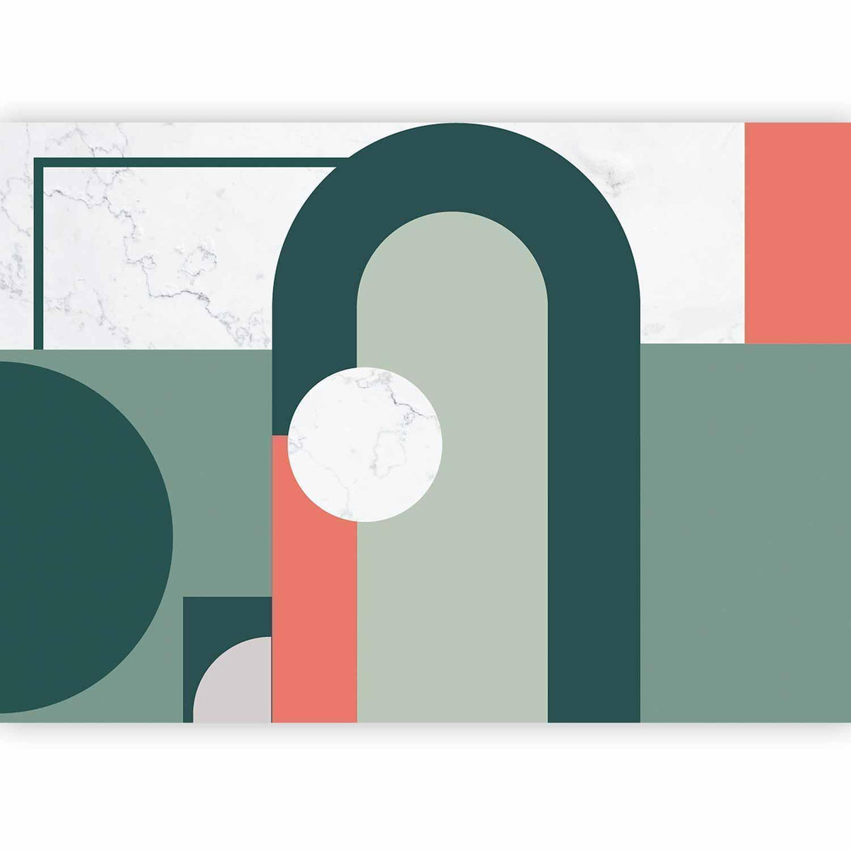 Fototapete - Geometric Pattern With Marble Motif