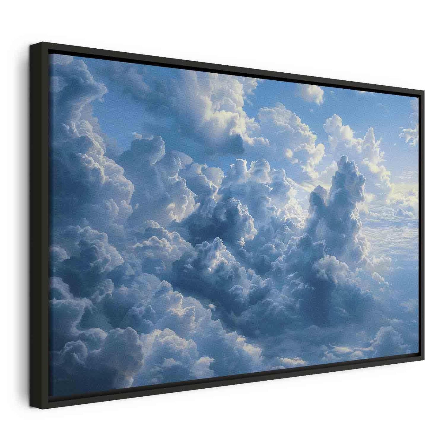 Leinwandbild - Ocean in the Air: Waving Clouds Reflecting Morning Light Artgeist