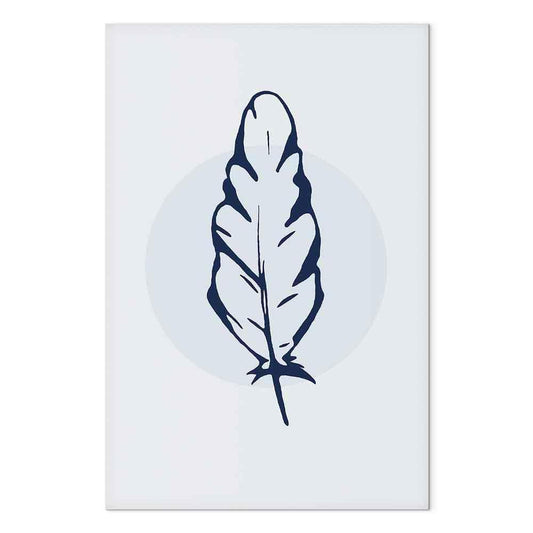 Leinwandbild - Blue Feather (1 Part) Vertical