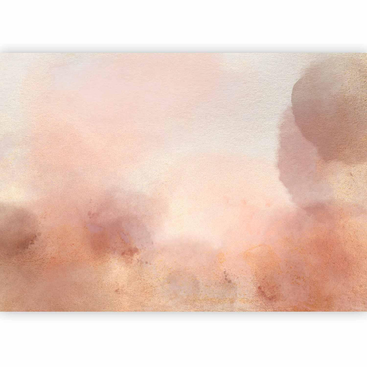 Fototapete Rosa Wolken – Abstrakter Farbverlauf in Altrosa und Pfirsich