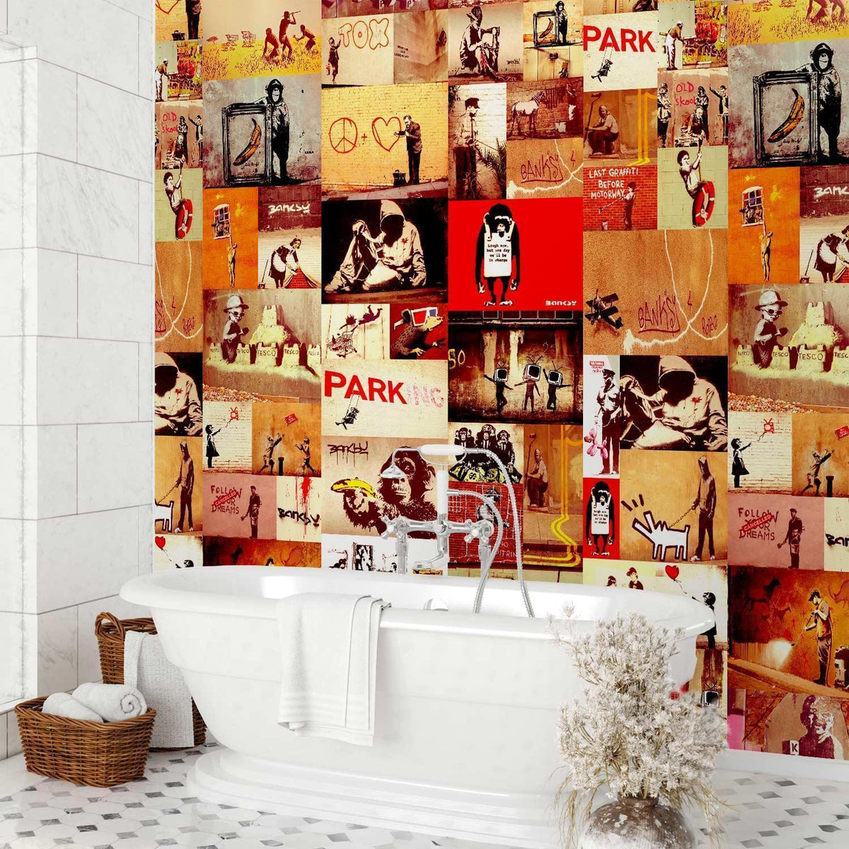 Tapete - Collage - Banksy