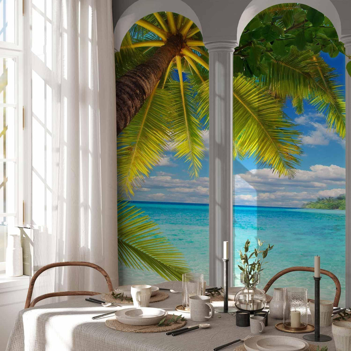 Fototapete - Sea behind Columns