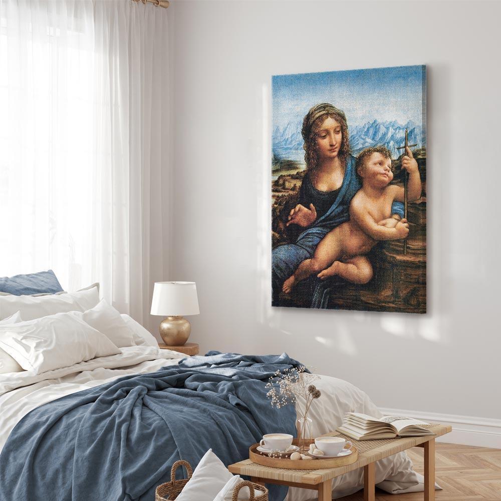 Leinwandbild - Leonardo da Vinci – Madonna With a Distaff